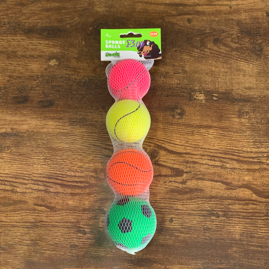 Simply Pet Sponge Balls (Pack 4)